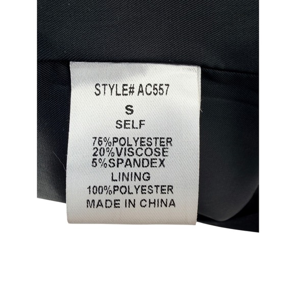 Black Fringe Shoulder Blazer Small Western Glam Rodeo Rocker Cowgirl Jacket NWOT - Picture 5 of 7